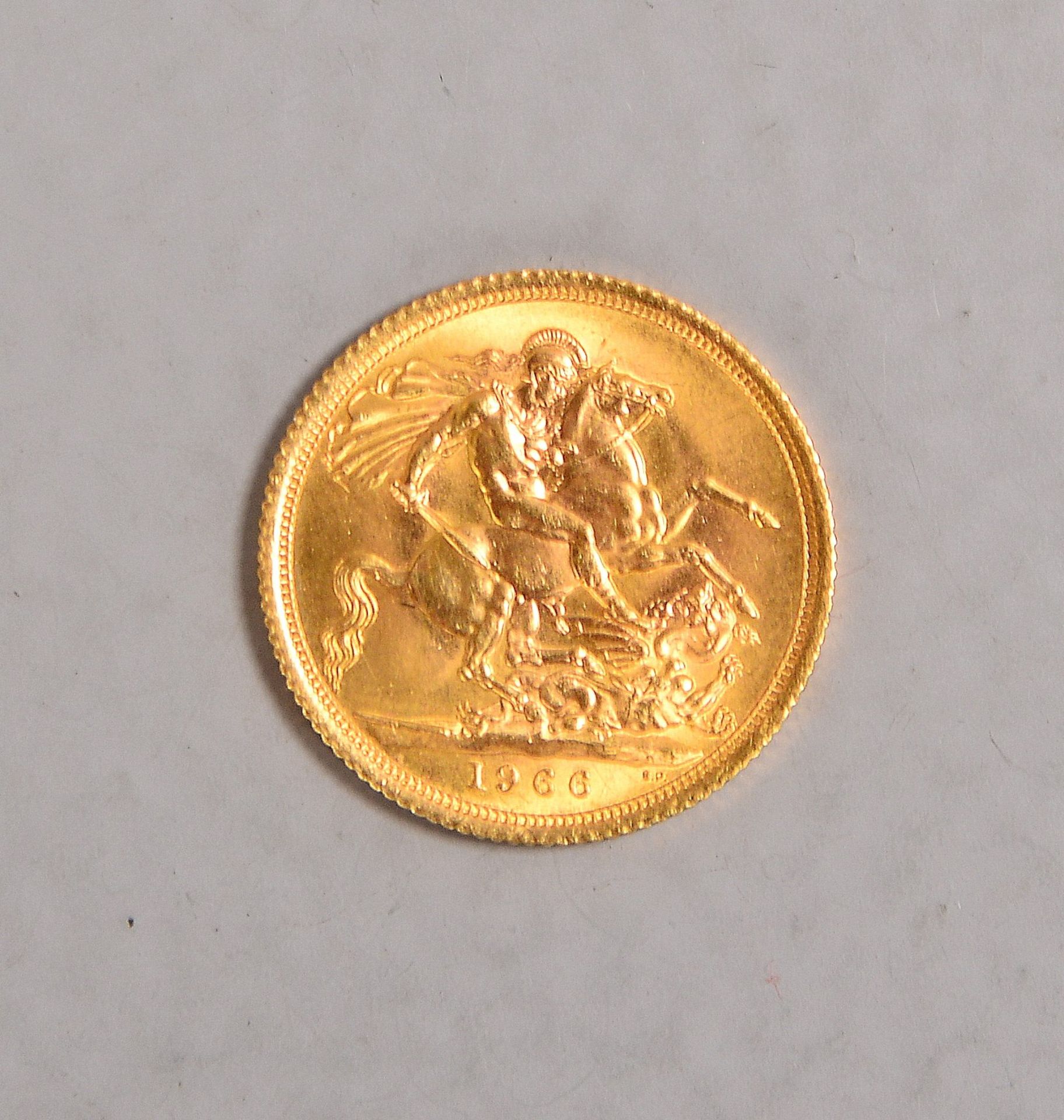 Goldm&uuml;nze (Gro&szlig;britannien), &#039;1 Sovereign - Elisabeth II&#039;, Pr&auml;gejahr 1966, - Image 2 of 2