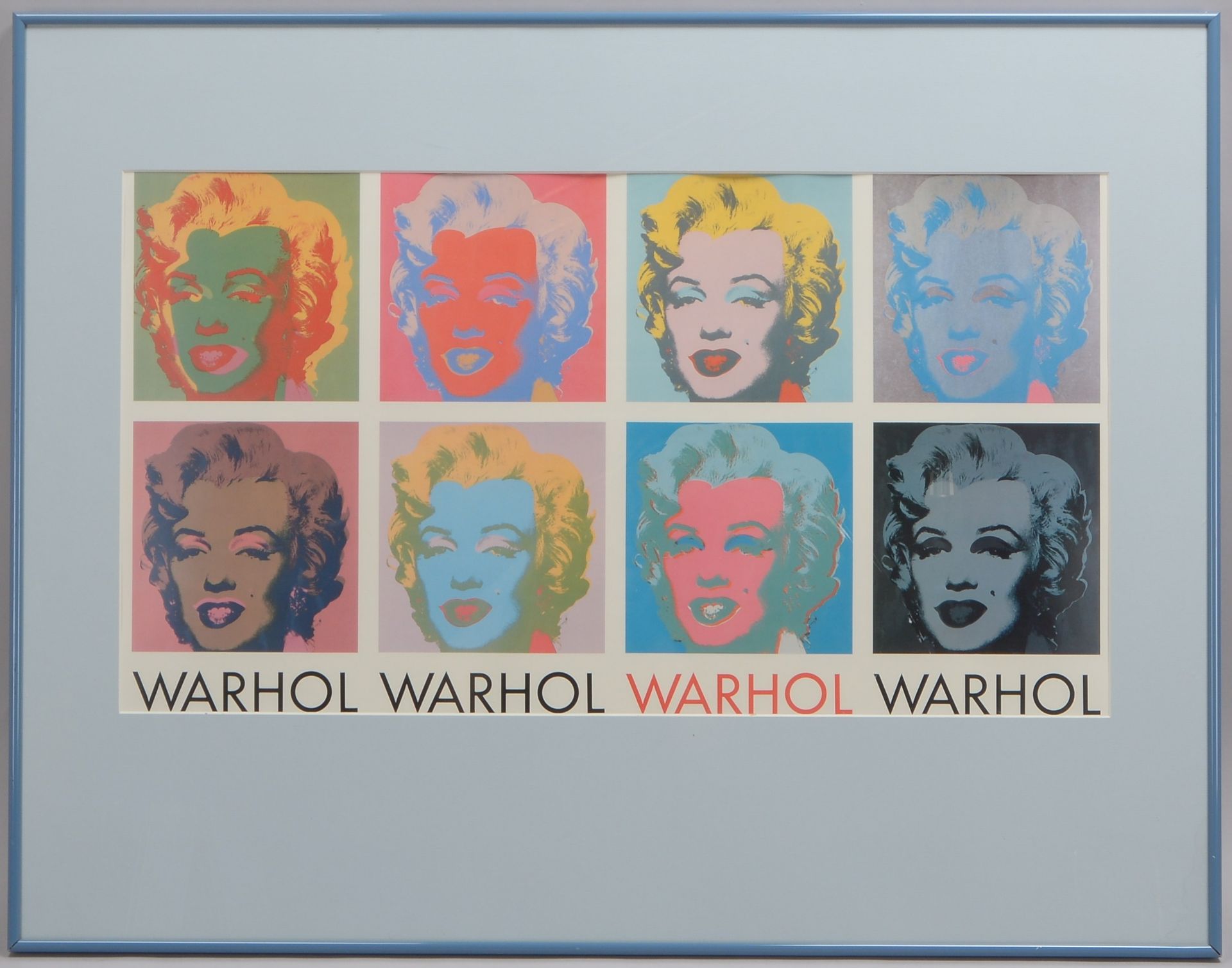 Warhol, Andy (1928 - 1987), 'Marylin'-Dipthychon, Kunstdruck nach 8x Siebdrucken (1962), unter hellb