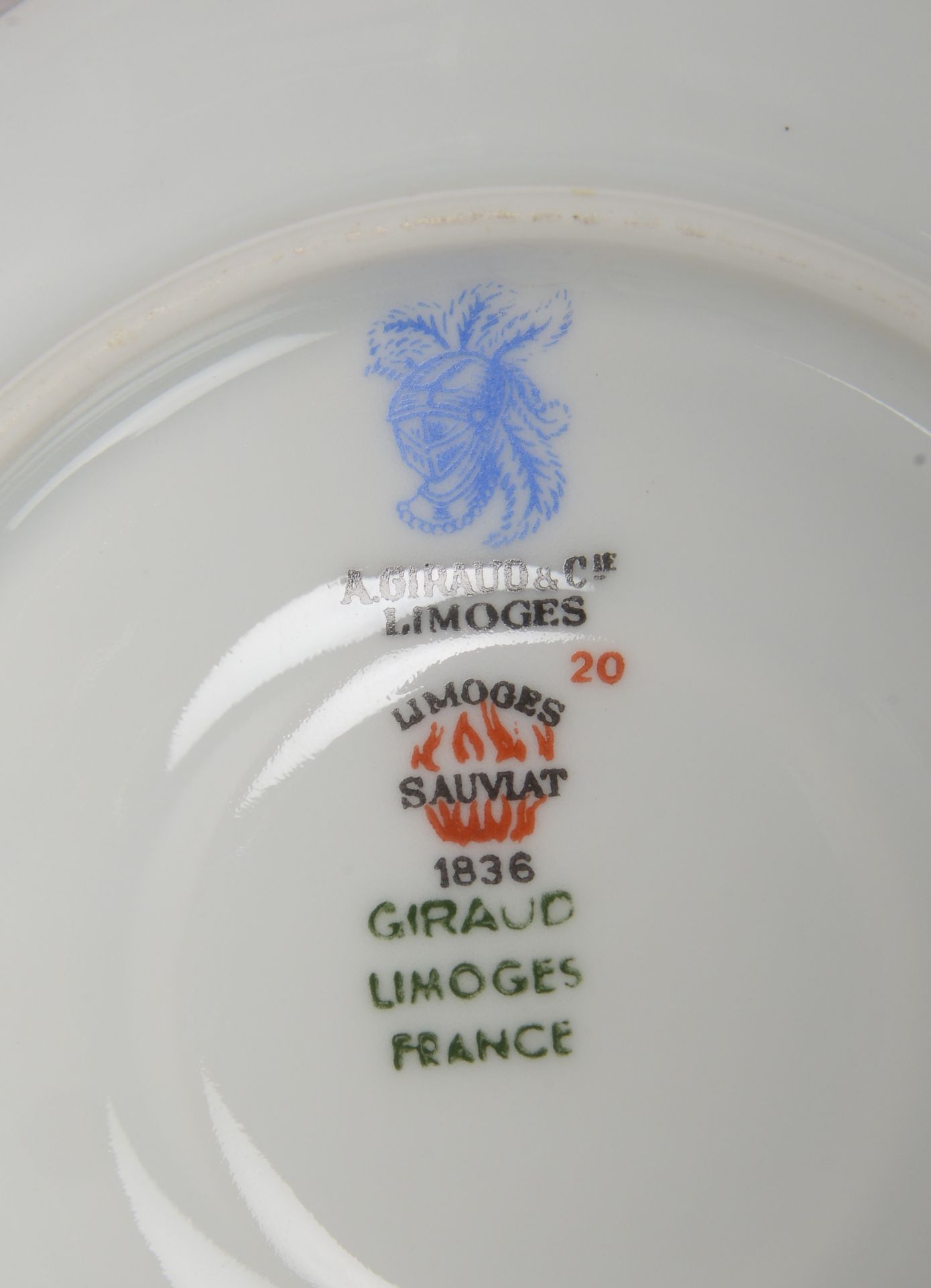 A. Giraud & Cie/Limoges, umfangreiches Tee-/Kaffee- und Kakaoservice, Porzellan, mit Rosendekor, div - Bild 2 aus 2