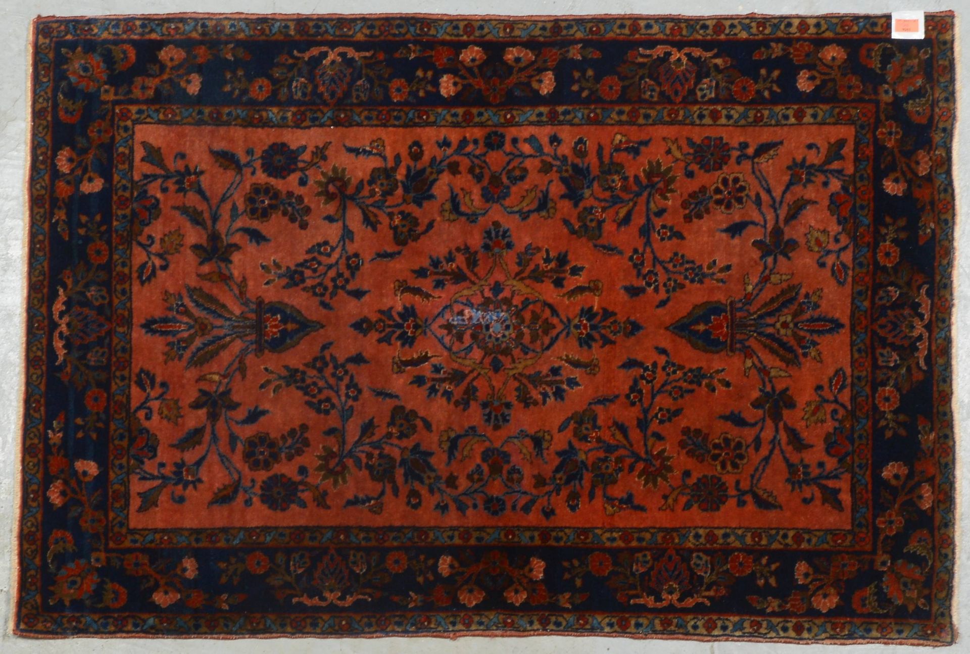 Sarough-Br&uuml;cke, feine Kn&uuml;pfung, hochflorig - in gutem Zustand; Ma&szlig;e 145 x 100 cm (mi