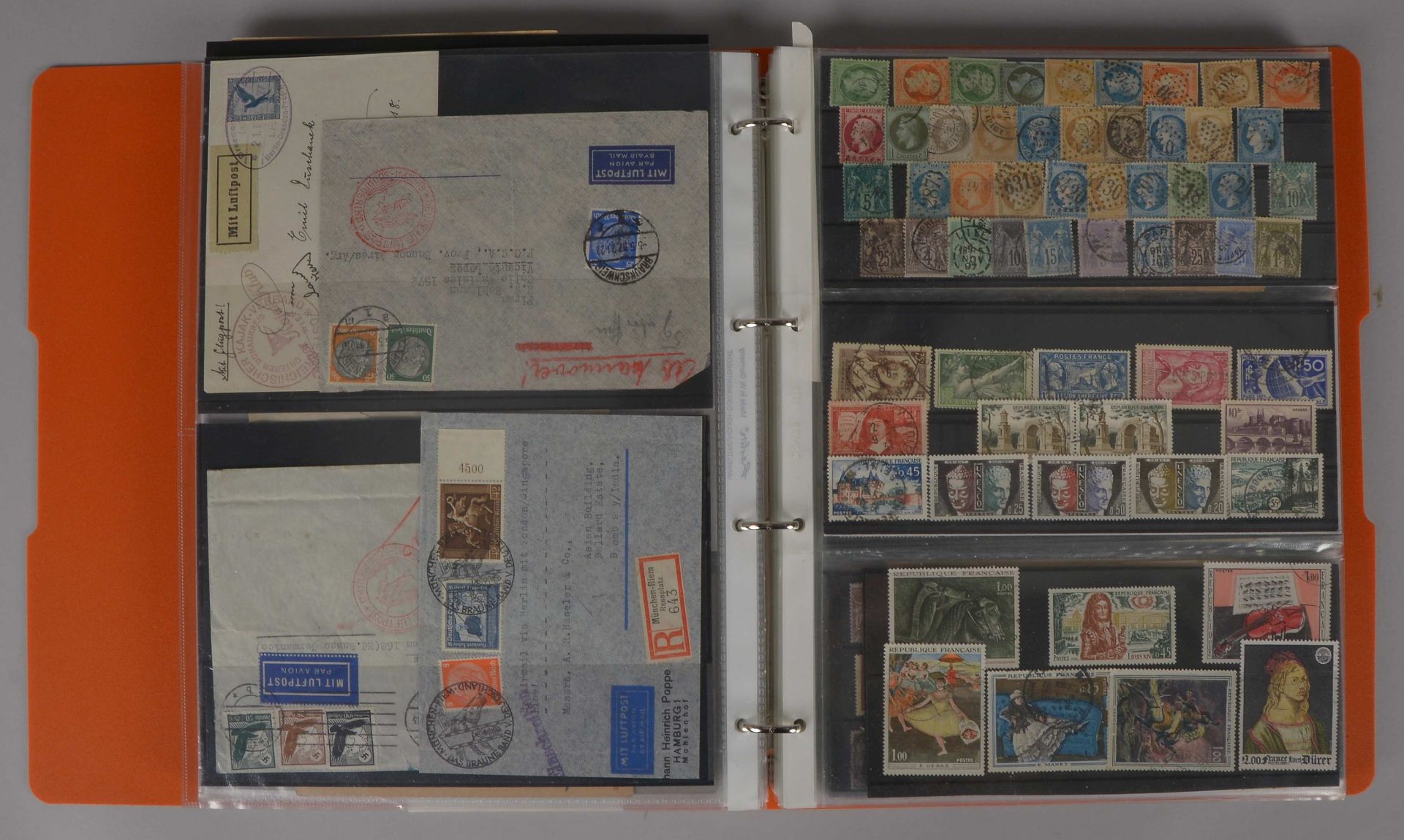 Briefmarken (vielfach von den Anf&auml;ngen der Briefmarken-&Auml;ra): Sammlung beginnend mit &#039; - Image 5 of 6