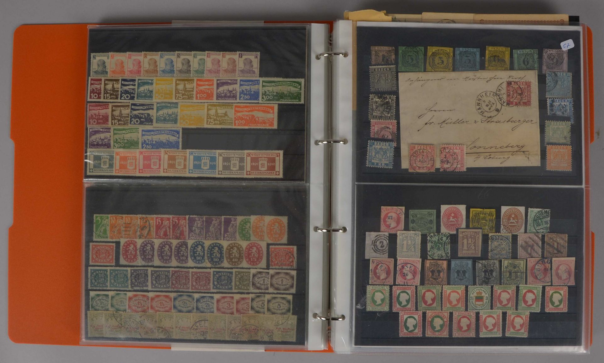Briefmarken (vielfach von den Anf&auml;ngen der Briefmarken-&Auml;ra): Sammlung beginnend mit &#039; - Image 2 of 6