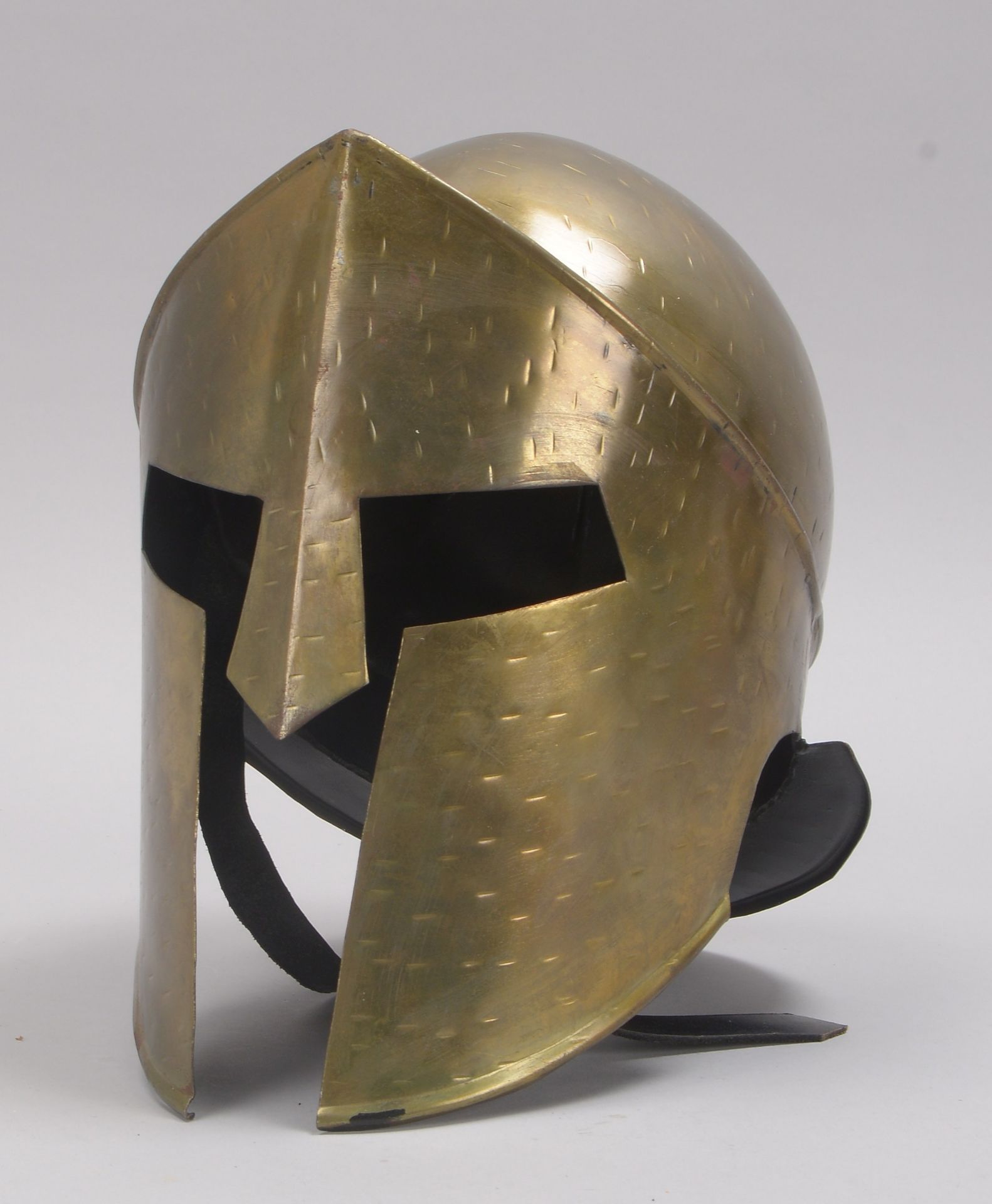 Spartaner-Helm (Nachbau nach der Comicverfilmung &#039;300&#039;), Stahl/Messing, mit Innenfutter, H - Image 2 of 3