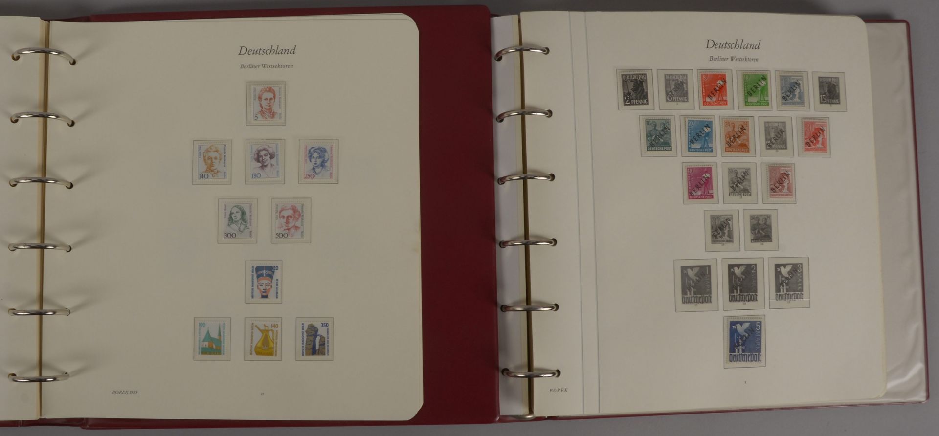 Briefmarkensammlung, 1948 - 1990: 'Berlin', xx in 2x Borek-Falzlos-Alben gesammelt (Michel ca. &#164