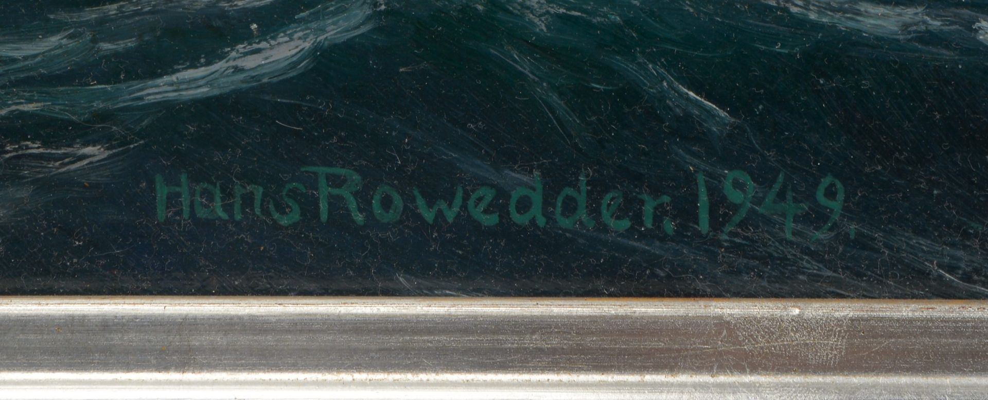 Rowedder, Hans, &#039;Viermaster auf hoher See&#039;, &Ouml;l auf Hartfaser/gerahmt, unten links sig - Image 2 of 2