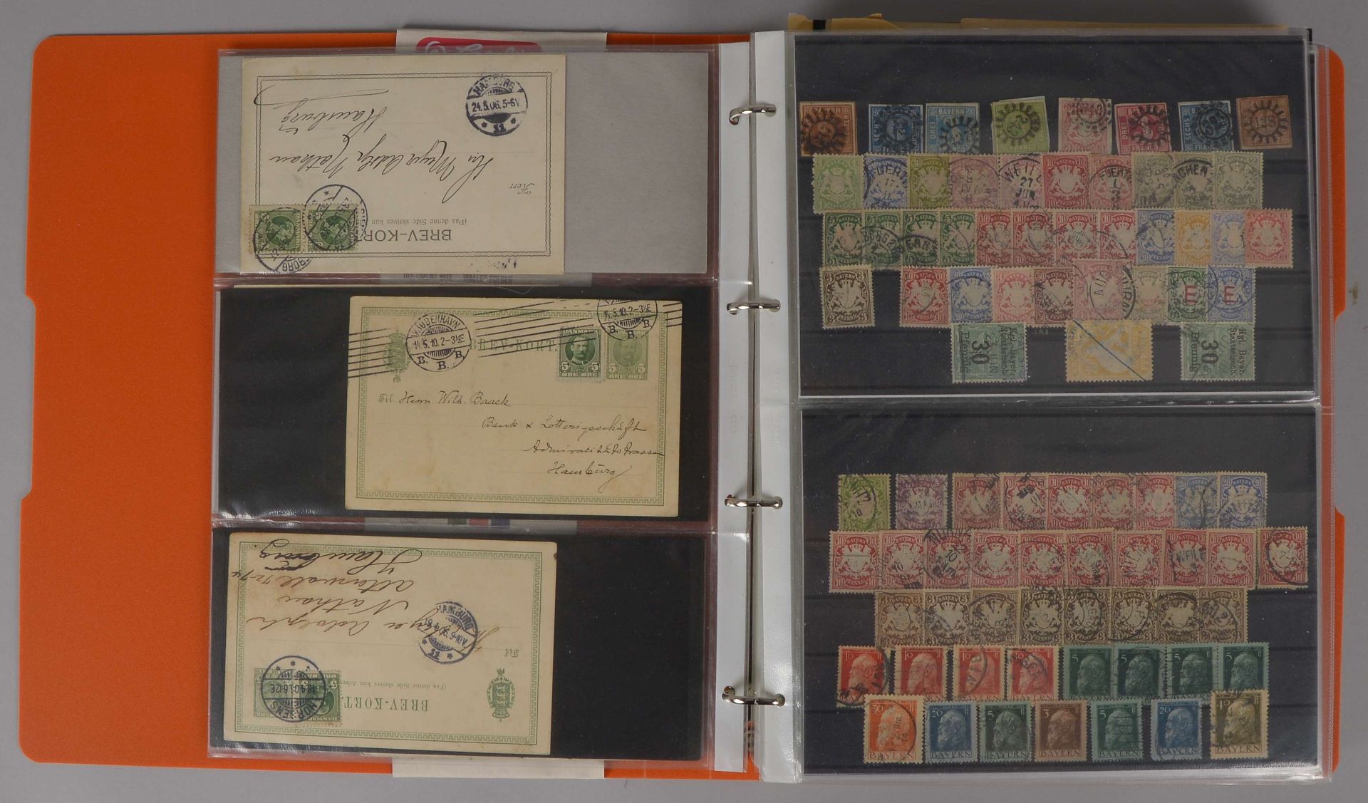 Briefmarken (vielfach von den Anf&auml;ngen der Briefmarken-&Auml;ra): Sammlung beginnend mit &#039;