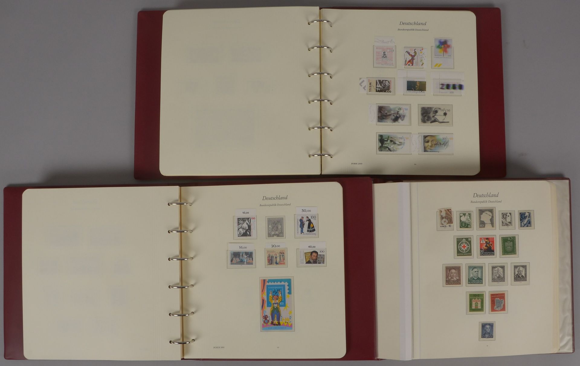 Briefmarkensammlung, 1949 - 2000: &#039;Bund&#039;, in 3x Borek-Falzlos-Alben gesammelt (hoher Miche - Image 2 of 2