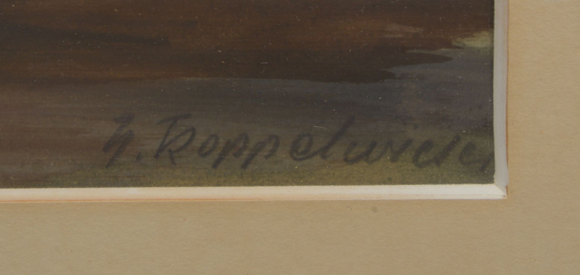 Koppelwieser, Heinz (1907 - 1971), &#039;Segelboote am Ufer&#039;, Aquarell, unten rechts signiert, - Image 2 of 2