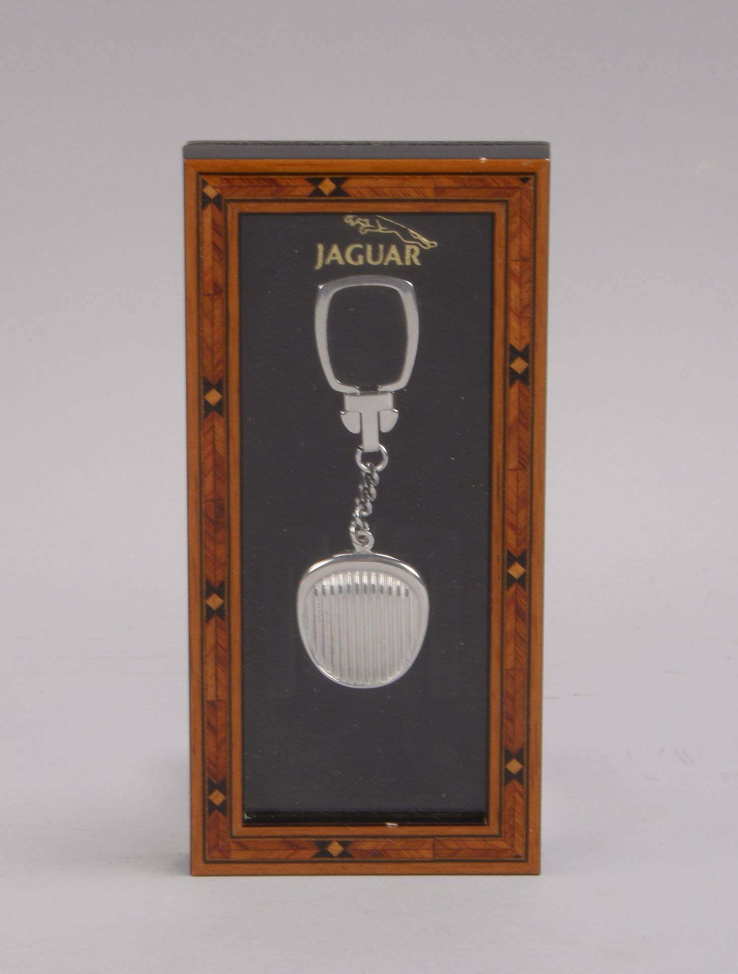 Sammlerstück: original 'Jaguar'-Schlüsselanhänger, Sterlingsilber, im Etui - neuwertig/unbenutzt