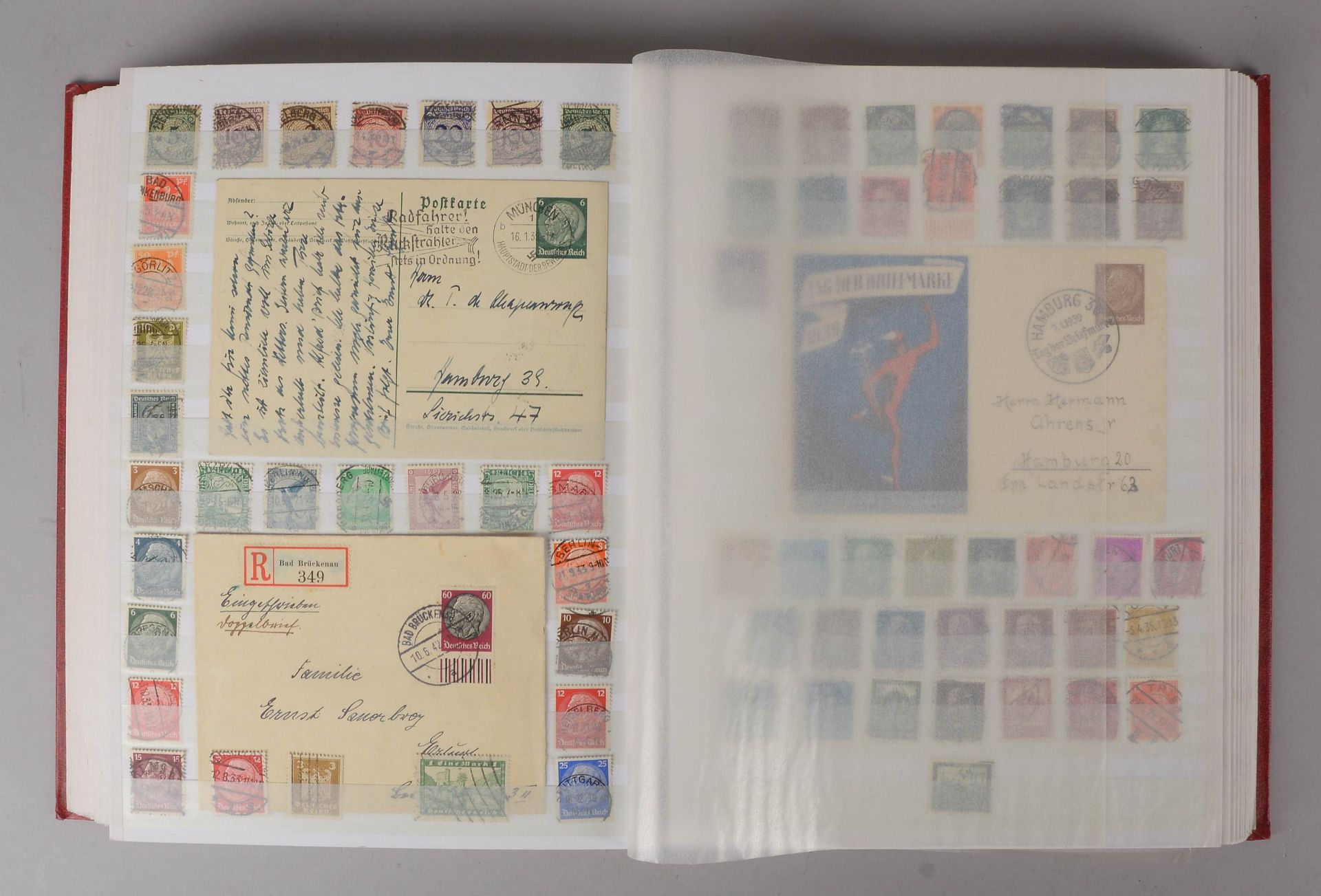 Briefmarken, ab ca. 1860 bis Neuzeit: &#039;Alle Welt&#039;, auf 60 Seiten im roten Einsteckbuch ges - Image 5 of 5