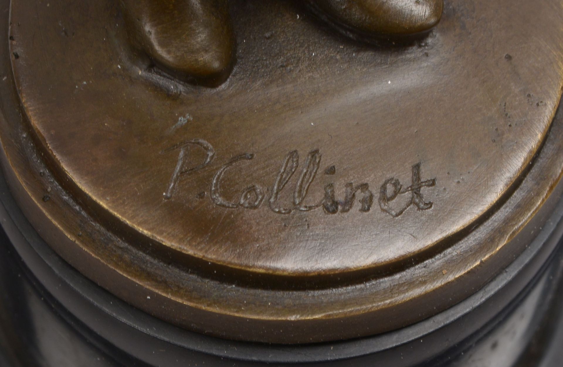 Bronzeskulptur, &#039;Dame in sinnlicher Pose&#039;, signiert &#039;P. Collinet&#039;, Figur auf get - Image 2 of 2