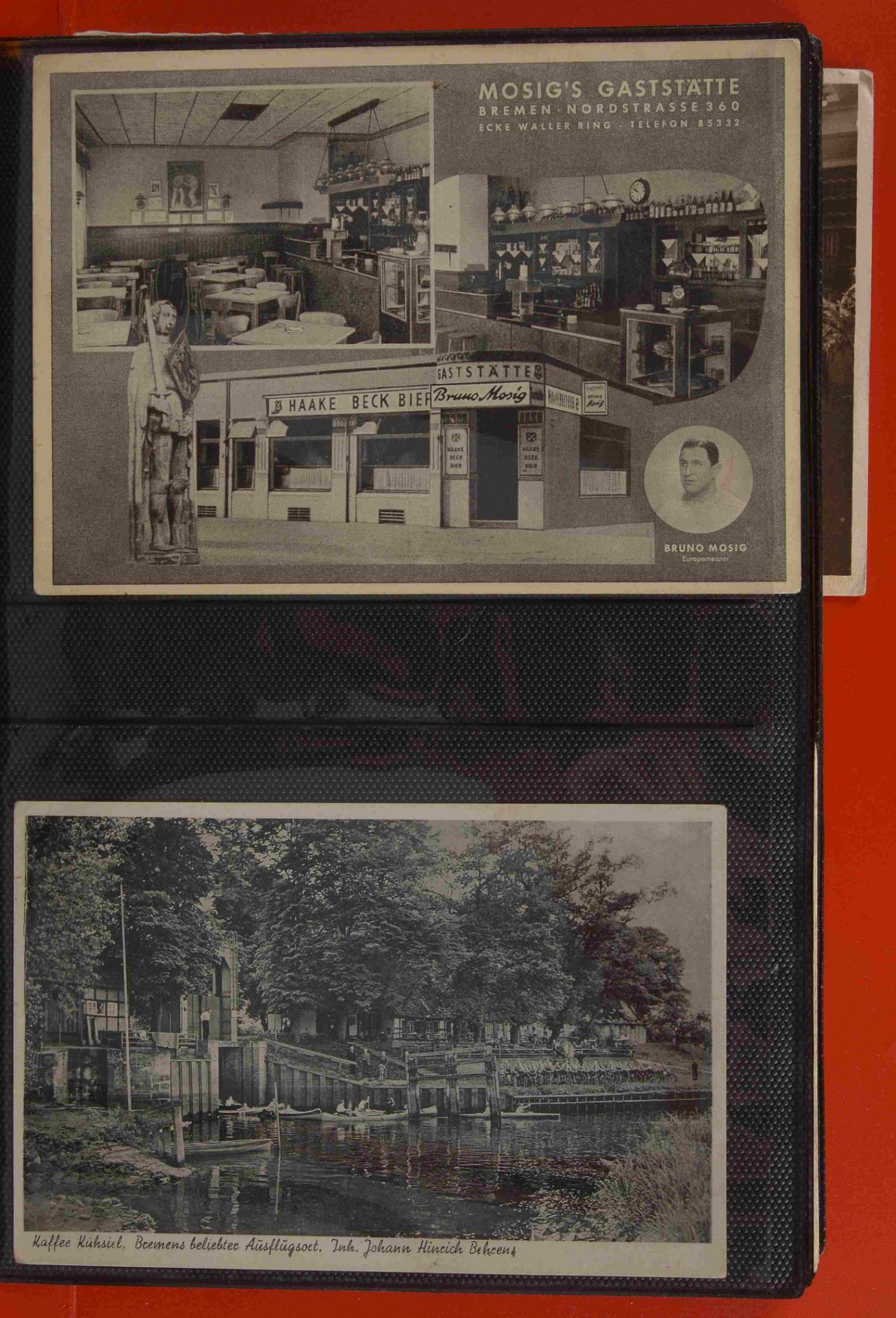 Kleine Postkartensammlung, 1896 - ca. 1965: 'Gaststätten in Bremen', verschiedene Ansichtskarten s-w - Bild 3 aus 3