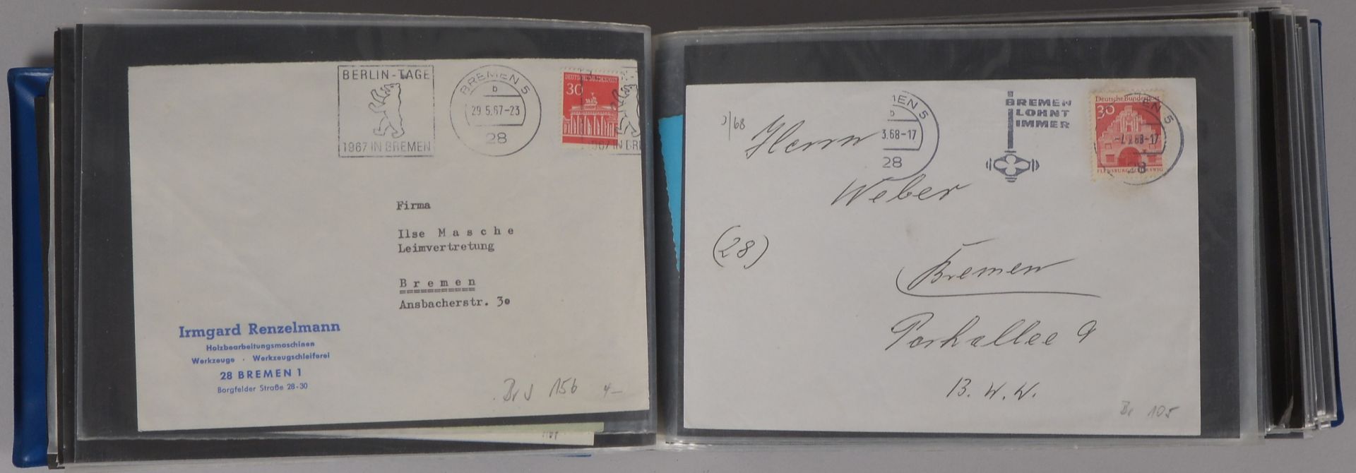 Kleine Sonderstempel-Sammlung, 1949 - 2003: Stempel auf Briefen der jeweiligen Zeit, ca. 200 Stück - Bild 3 aus 4