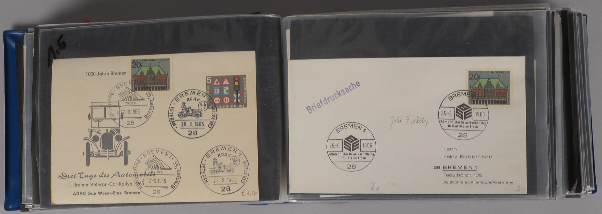 Kleine Sonderstempel-Sammlung, 1949 - 2003: Stempel auf Briefen der jeweiligen Zeit, ca. 200 Stück - Bild 2 aus 4