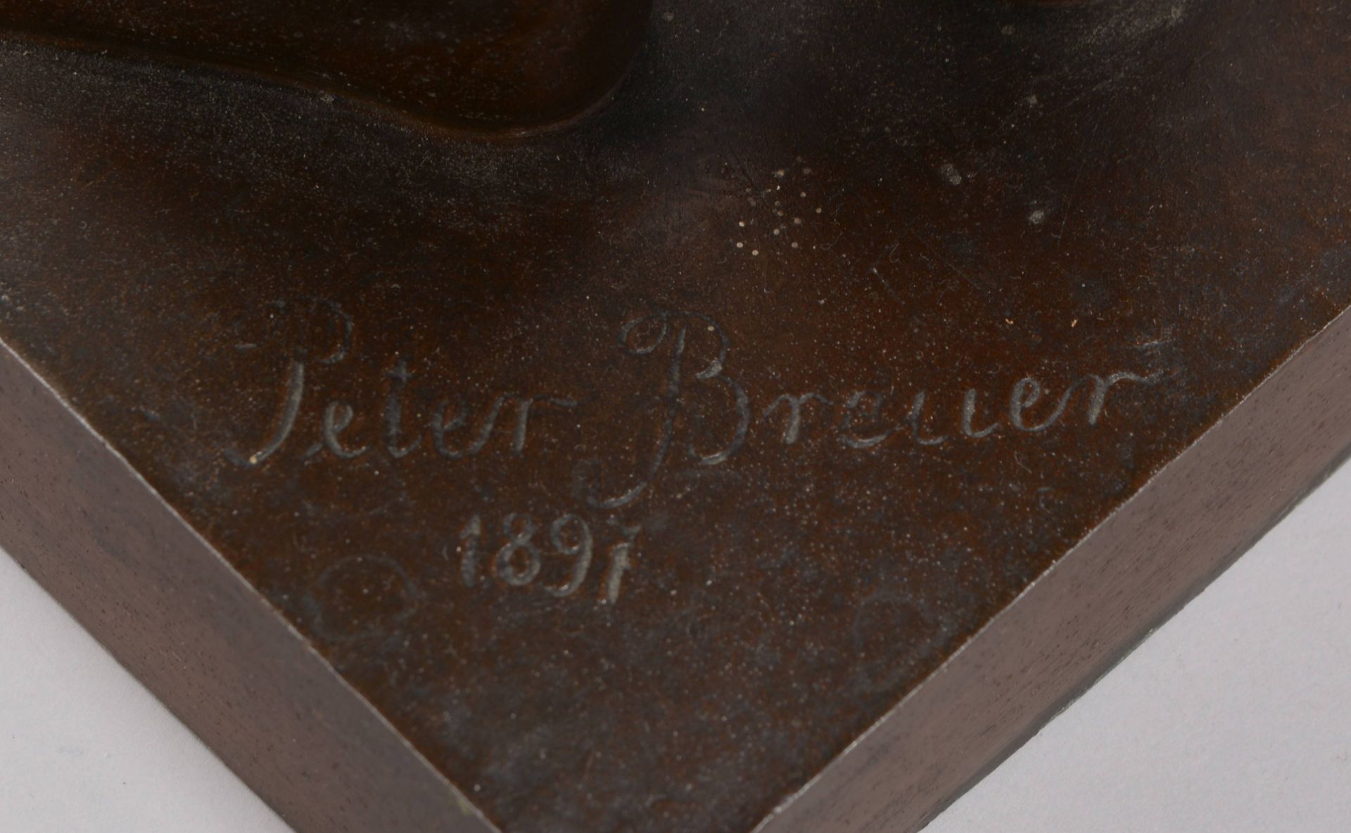 Breuer, Prof. Peter (1856 K&ouml;ln - 1930 Berlin), Bronzefigur, &#039;Schmiedekunst&#039;, im Socke - Image 3 of 4