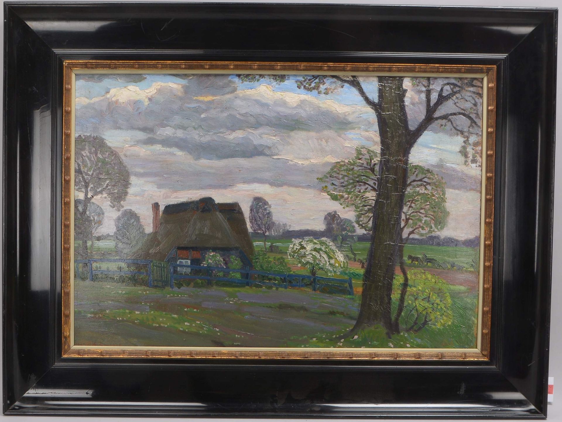 Rohmeyer, Wilhelm Heinrich (1882 - 1936), &#039;Bauernkate in der Fischerhuder Surheide&#039;, &Ouml