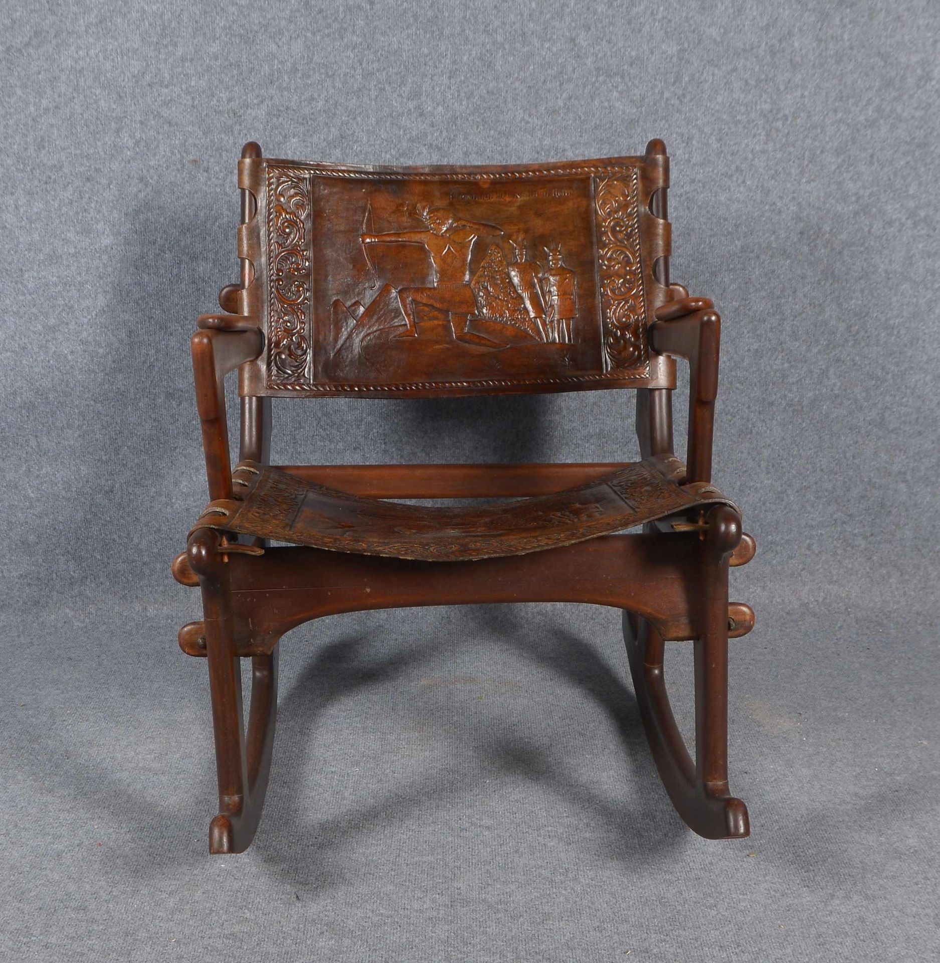 Muebles de Estilo/Ecuador (1970er Jahre), Schaukelstuhl/&#039;Rocking Chair&#039; - exotische Handan