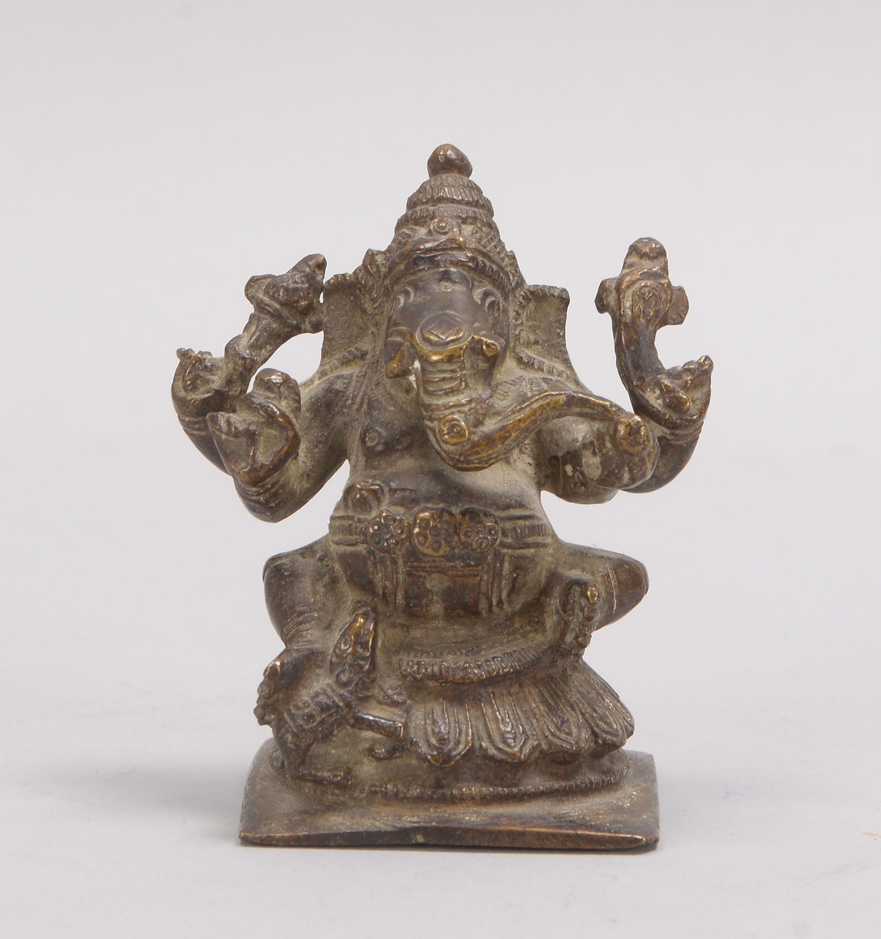 Kleine Bronzefigur (Indien), antik, &#039;Ganesha&#039;; H&ouml;he 8,5 cm