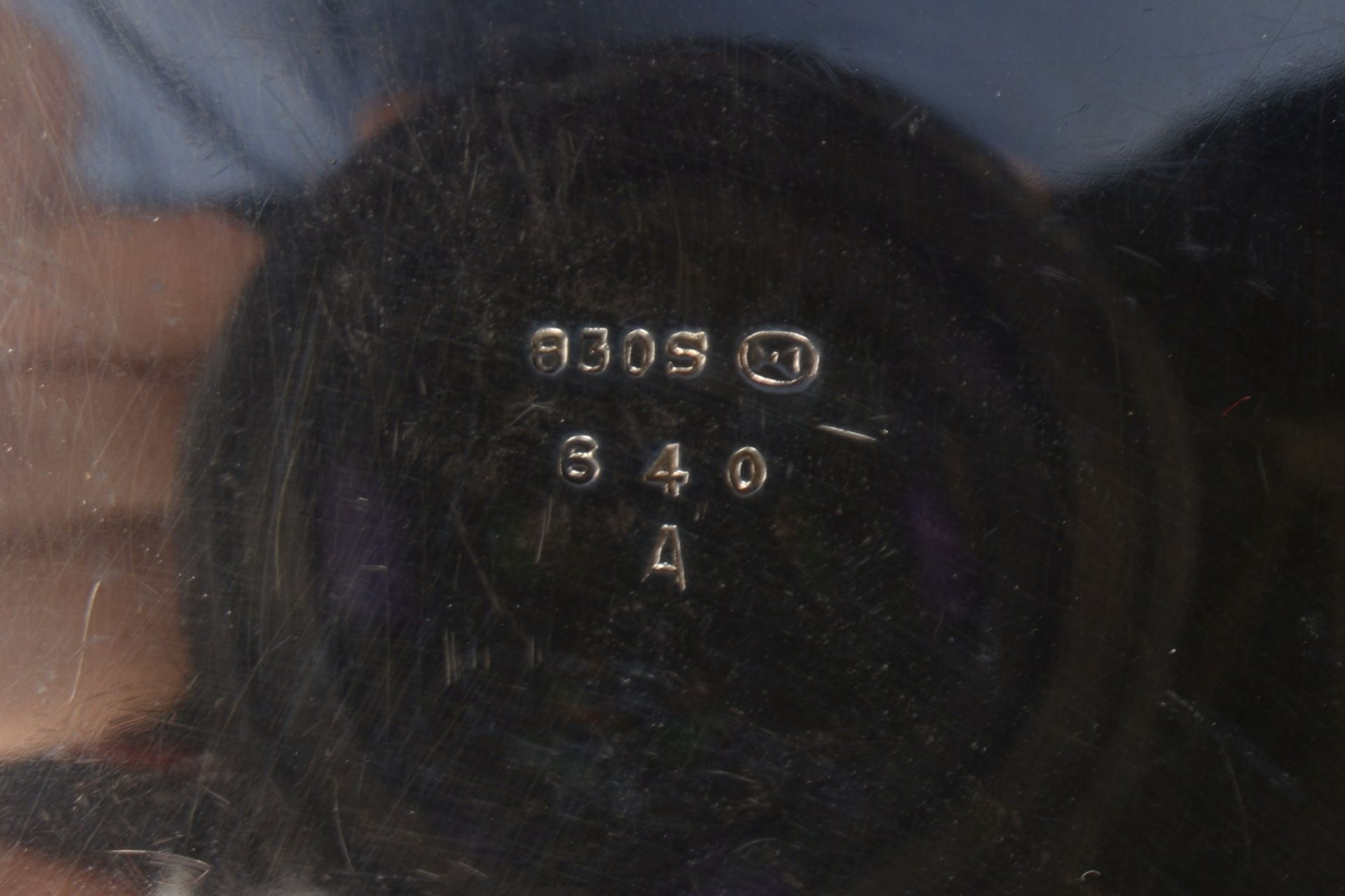Schale, 830 Silber (mehrfach punziert); H&ouml;he 6,5 cm, Durchmesser &Oslash; 26 cm, Gewicht 389 g - Image 3 of 3
