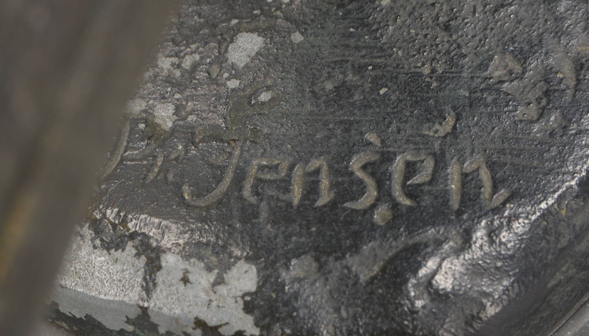 Jensen, Peder Marius (1883 - 1925, Fredrica/D&auml;nemark), Wei&szlig;metall-Skulptur, &#039;Fasanen - Image 2 of 2