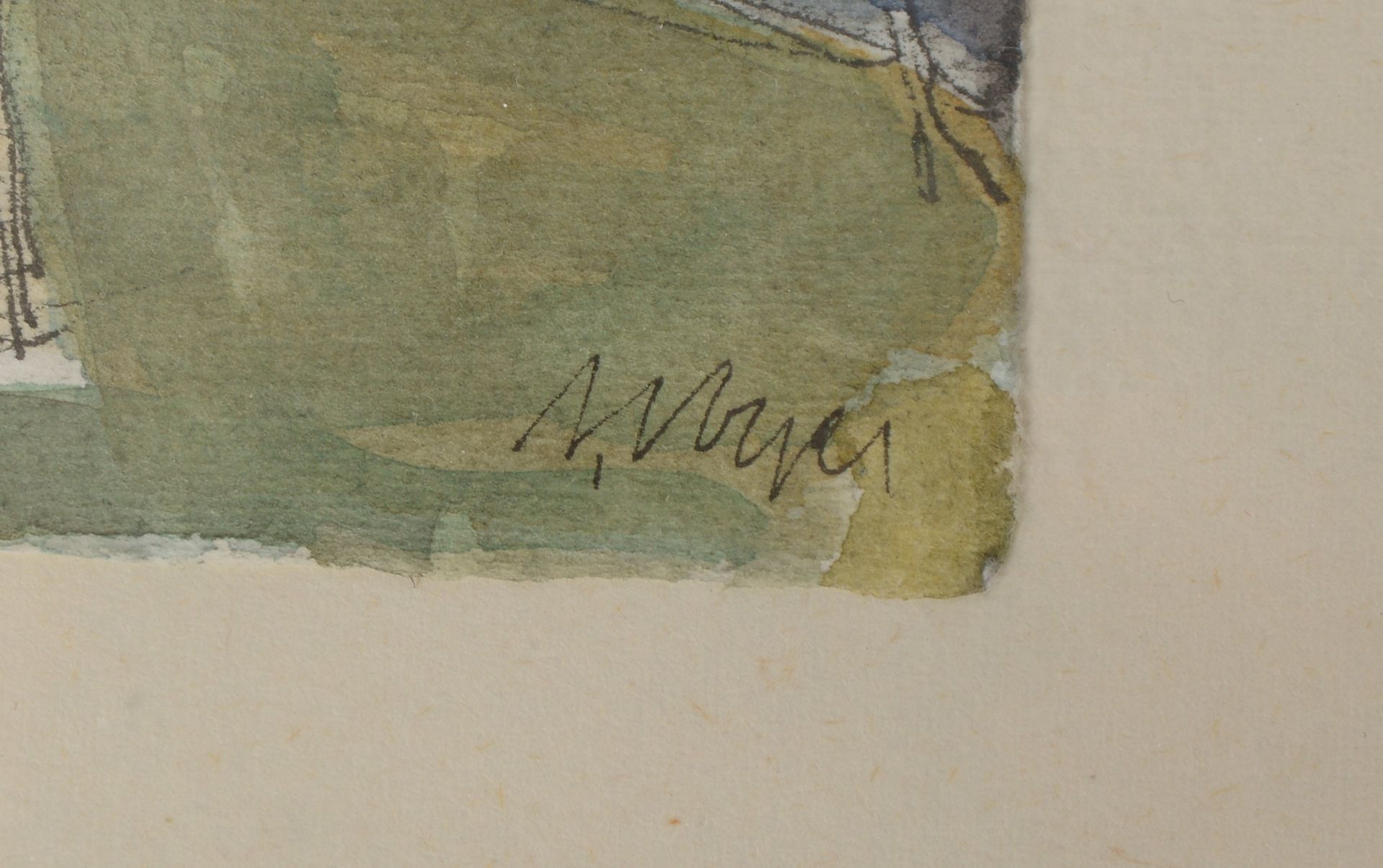 Vogel, Alfred, Konvolut Aquarelle, verschiedene &#039;Ansichten&#039;, 6 Bl&auml;tter, signiert, hin - Image 3 of 3