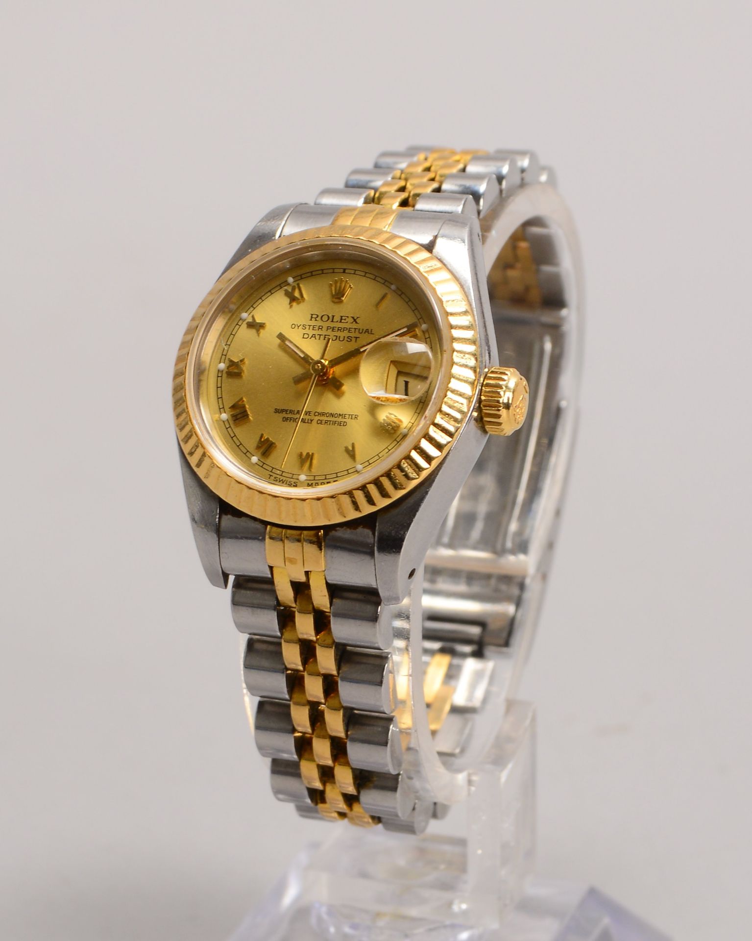 Damenarmbanduhr, Rolex Oyster 'Perpetual Datejust', im Stahl-/Goldgehäuse, Automatik - Bild 3 aus 4