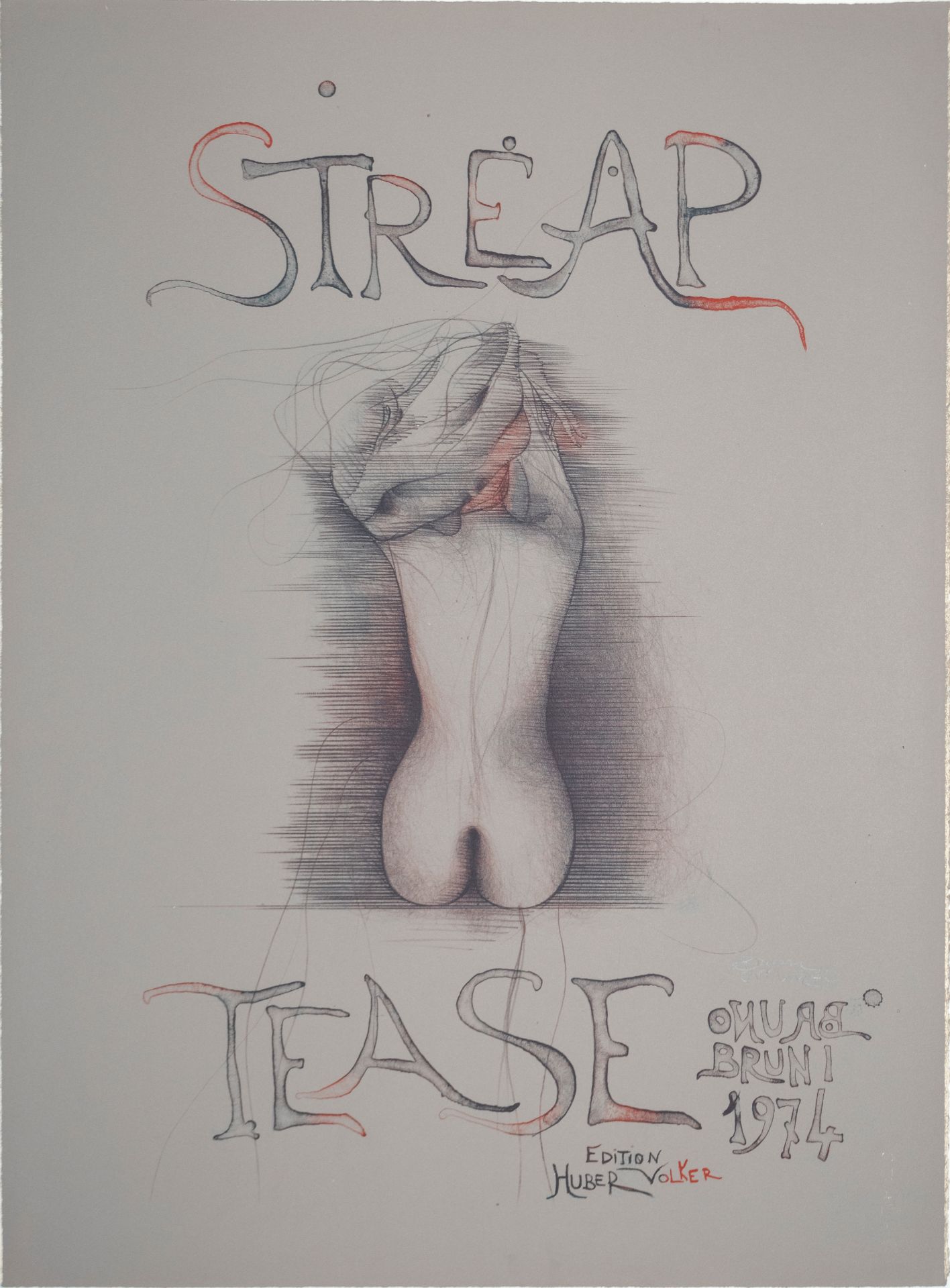 5-tlg., Grafikmappe 'Streaptease' - Image 2 of 7