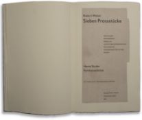 'Sieben Prosastücke', Robert Walser, 2003