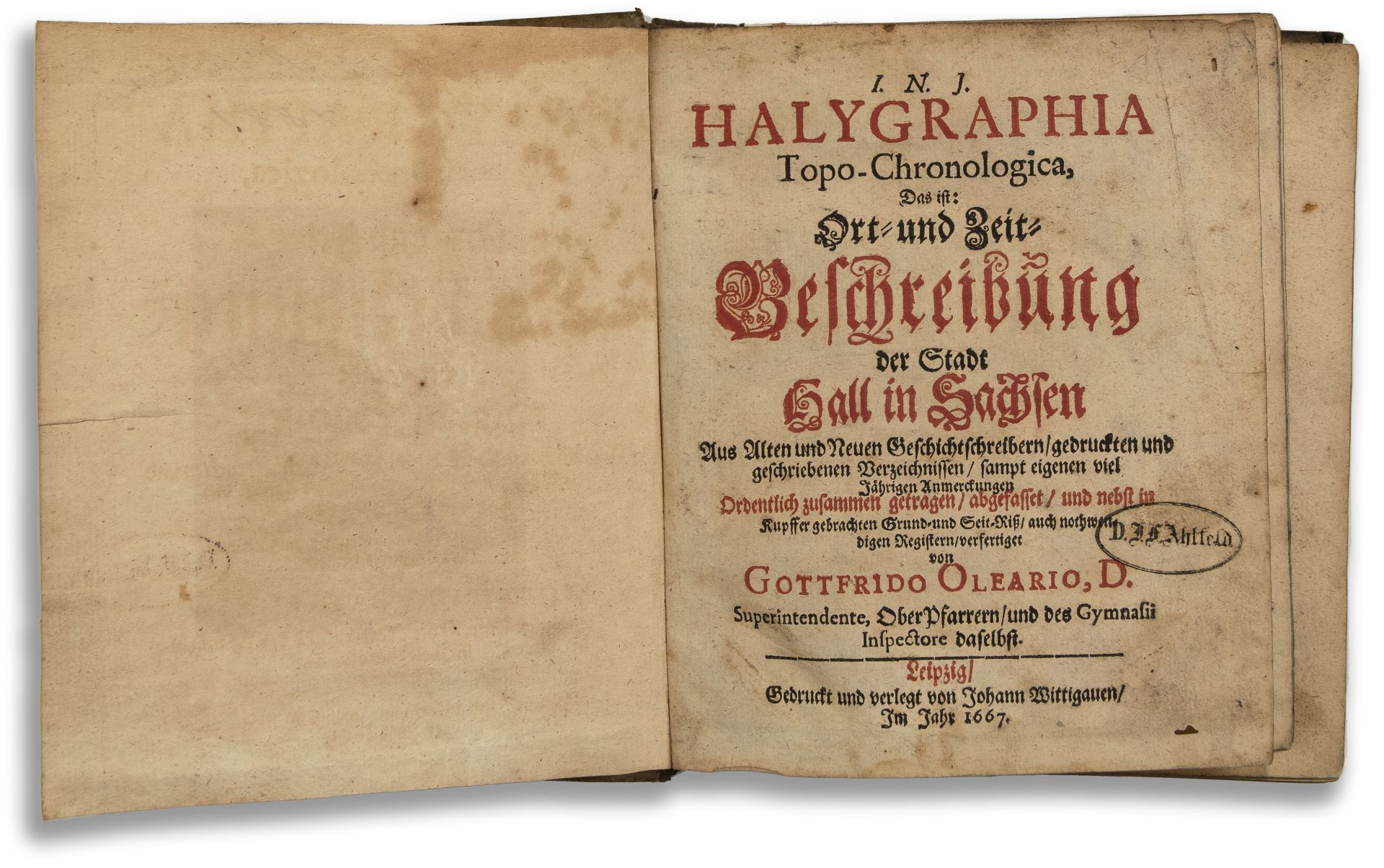 'Halygraphia', D. Gottfrido Oleario, 1667 - Bild 3 aus 5