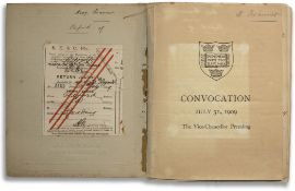 Oxford Student Manuscript, Convocation, Margareth Bräuner, 1909