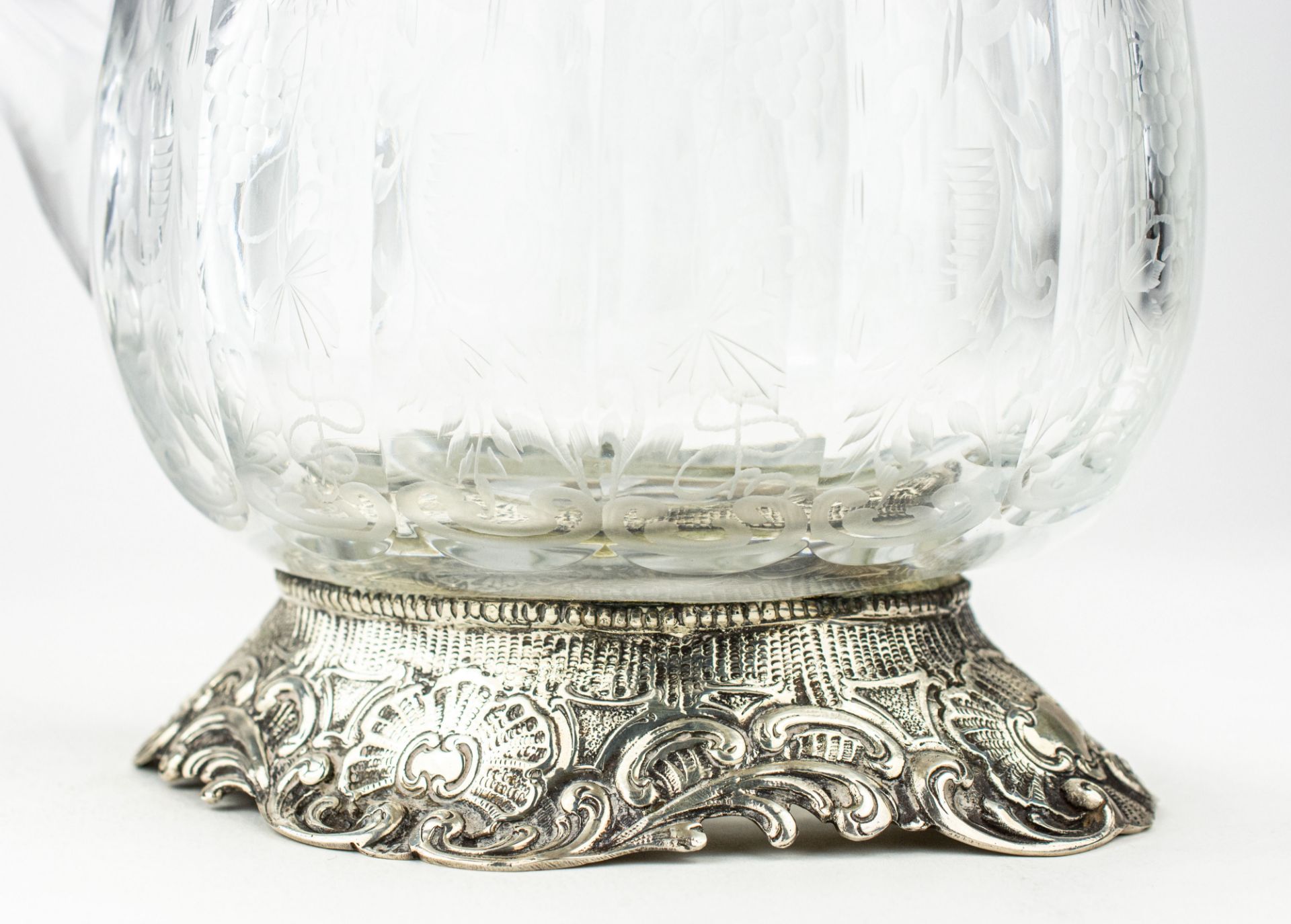 Kristallkanne mit ornamentiertem Silber - Image 4 of 5