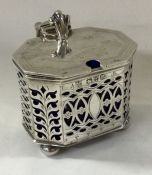 CHESTER: A Victorian pierced silver mustard pot. 1