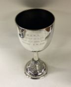 A large Chinese silver goblet of typical form. By