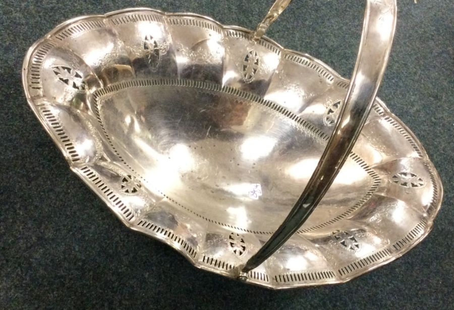 DUBLIN: An Irish silver George III pierced basket.