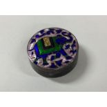 A silver and enamel elephant pill box. Approx. 20