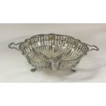 A good large Edwardian silver sweet dish with pier