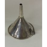 A rare Queen Anne silver wine funnel of typical fo