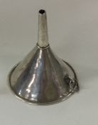 A rare Queen Anne silver wine funnel of typical fo