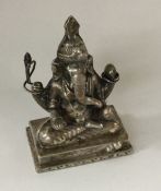 A silver model of Ganesh. Marked to base.