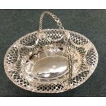 A fine pierced silver basket. London 1773. By Char
