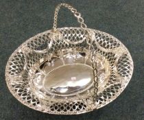 A fine pierced silver basket. London 1773. By Char