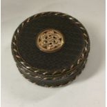 A gold mounted and tortoiseshell box. Approx.