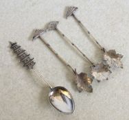 A group of four Continental silver spoons. Approx.