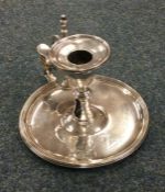 A good circular Georgian silver chamberstick with