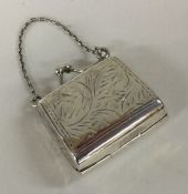 An engraved Sterling silver box in the form of a p