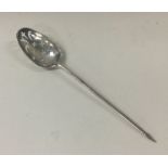 A good Georgian silver pierced mote spoon with scr