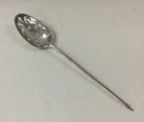 A good Georgian silver pierced mote spoon with scr