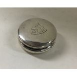 A Victorian crested silver box with lift-off cover