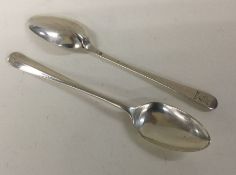 A pair of early 18th Century rat tail spoons.