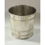 A George III reeded silver beaker. London 1799. Ap